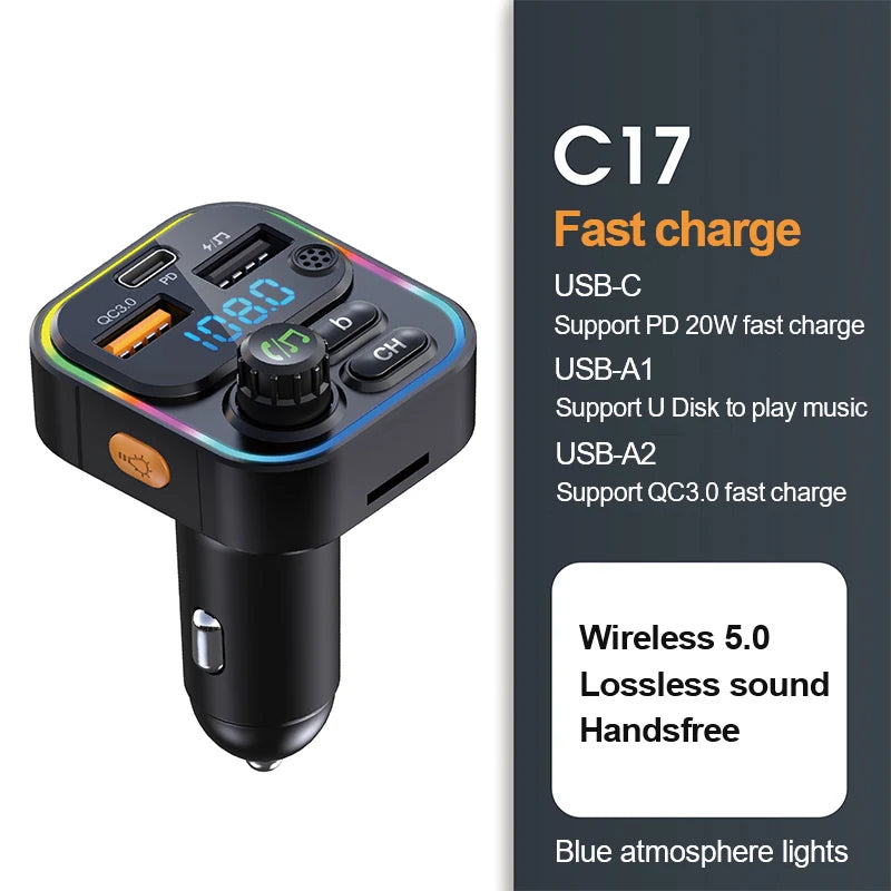 Bluetooth FM Car Transmitter 22.5W